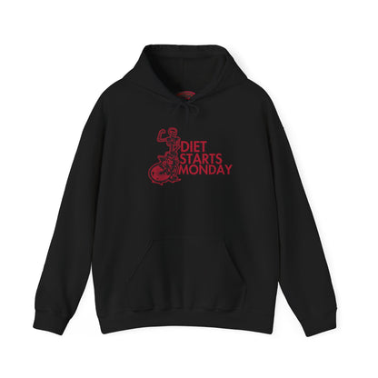 Retro 12 Flu Game  Diet Starts monday Hoodie - by Over-Hyped