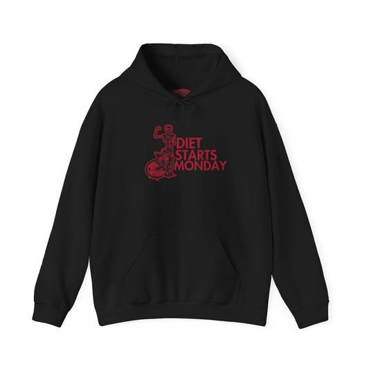 Retro 12 Flu Game  Diet Starts monday Hoodie - by Over-Hyped