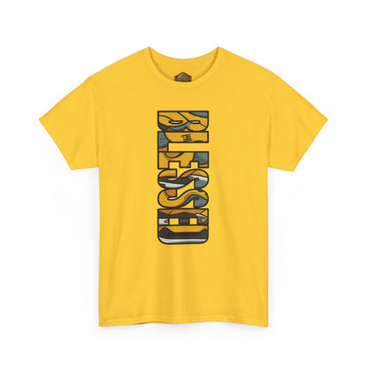 Retro 5 "TOKYO" Varsity Maize and Wolf Grey Shirt- BLESSED