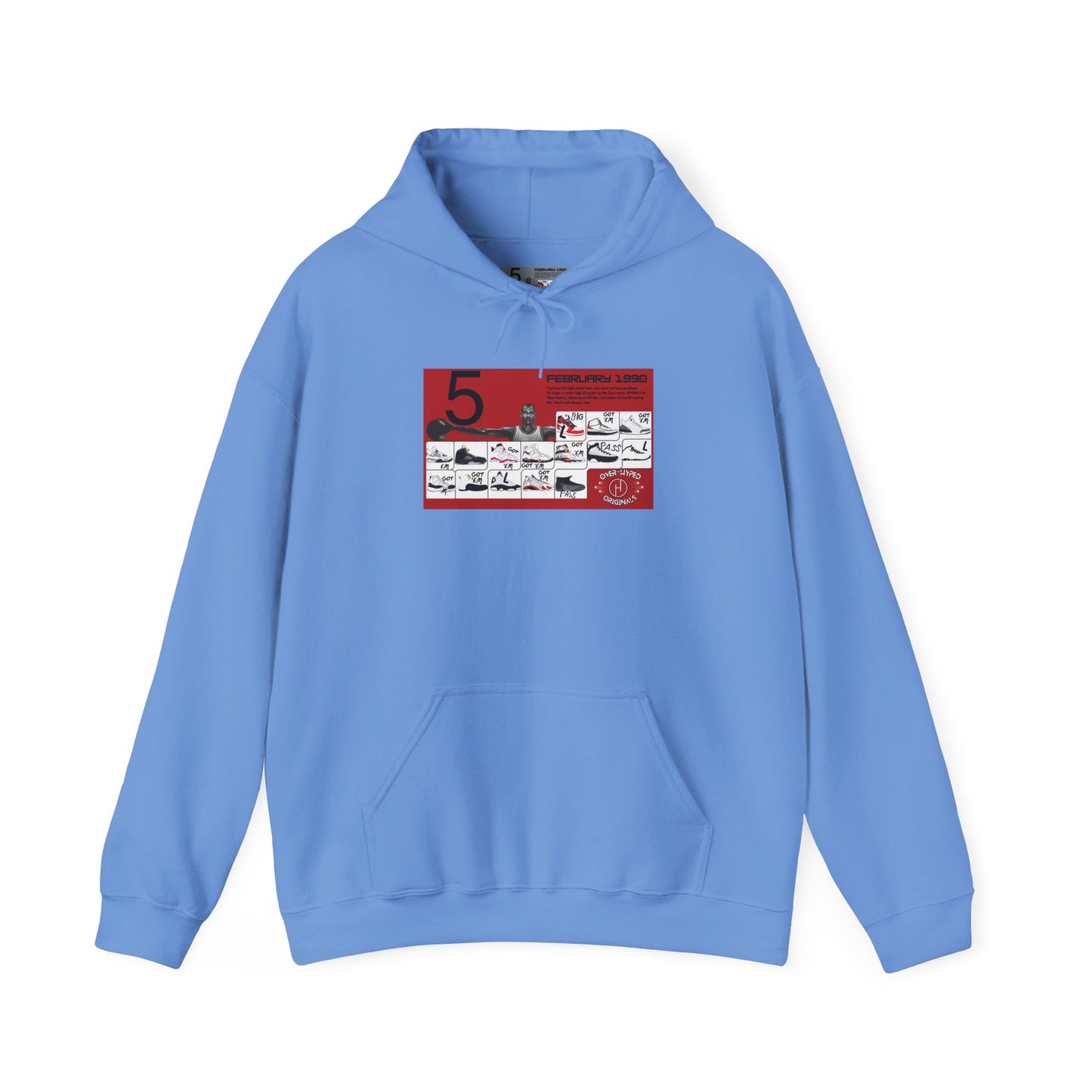 Retro 5 Black Metallic My Retro Card (Red) Hoodie