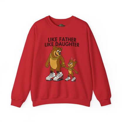 Retro 5 Fire Red "BLACK TONGUE" SweatShirt- LIKE FATHER LIKE DAUGHTER