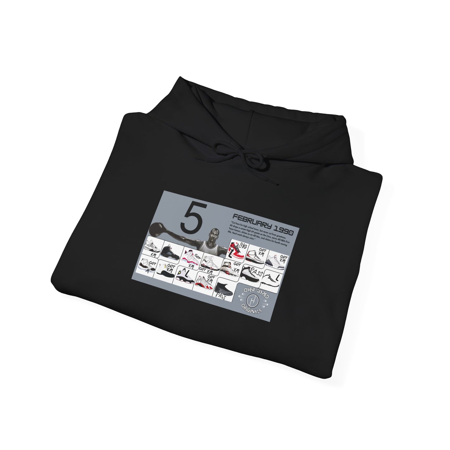 Retro 5 Black Metallic My Retro Card (Grey) Hoodie