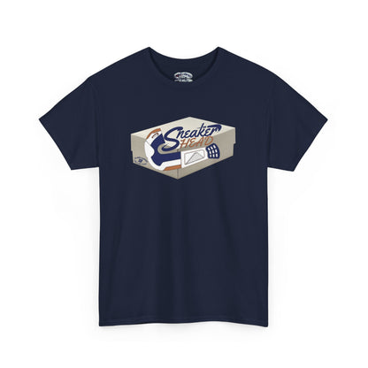 Retro 4 SB Navy SneakerHead Box Shirt