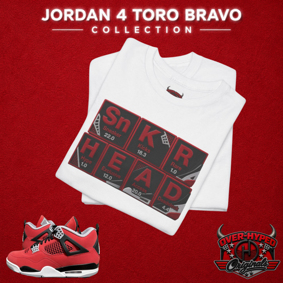 CopyShirt to Match Jordan 4 Toro Bravo – Sneaker Match Tee SNKRS HEAD TABLE