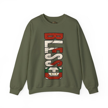 Retro 3 EL VUELO Summit White and Pine Green SweatShirt - BLESSED