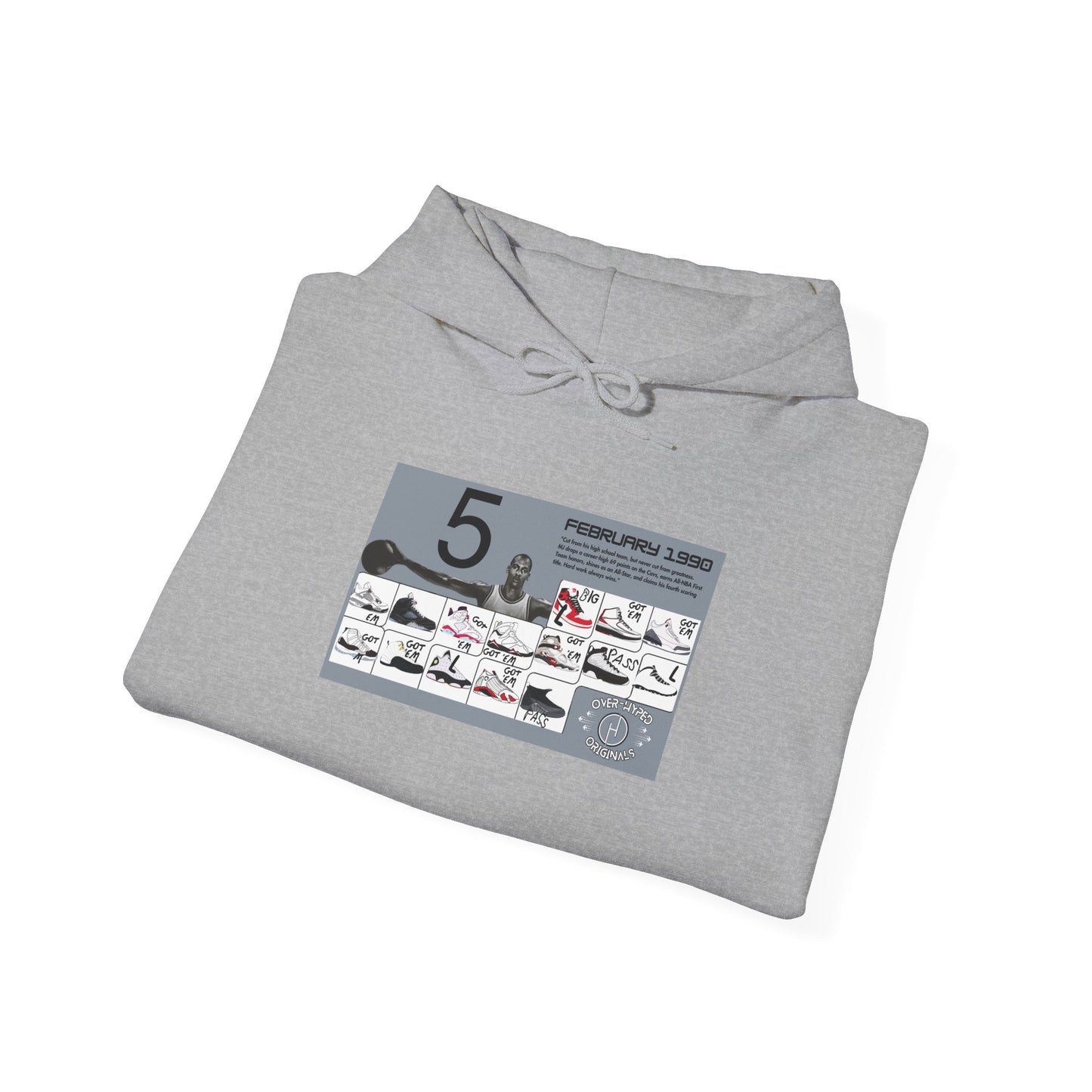 Retro 5 Black Metallic My Retro Card (Grey) Hoodie