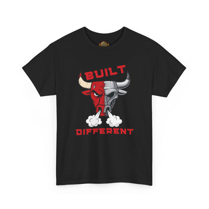 Retro 5 Fire Red "BLACK TONGUE" Shirt--BUILT DIFFERENT