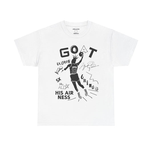 Retro 4 White Thunder G.O.A.T Shirt- Black Print