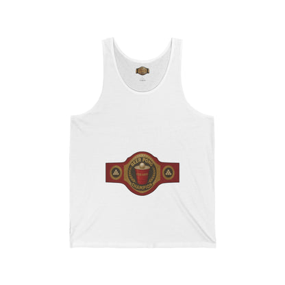 Over-Hyped Beer Pong Champion Tank Tee – Streetwear Gym Tee for Sneakerheads & Party Kings