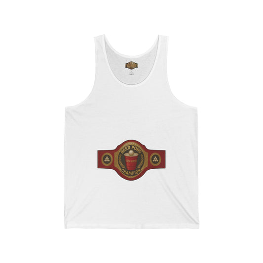 Over-Hyped Beer Pong Champion Tank Tee – Streetwear Gym Tee for Sneakerheads & Party Kings