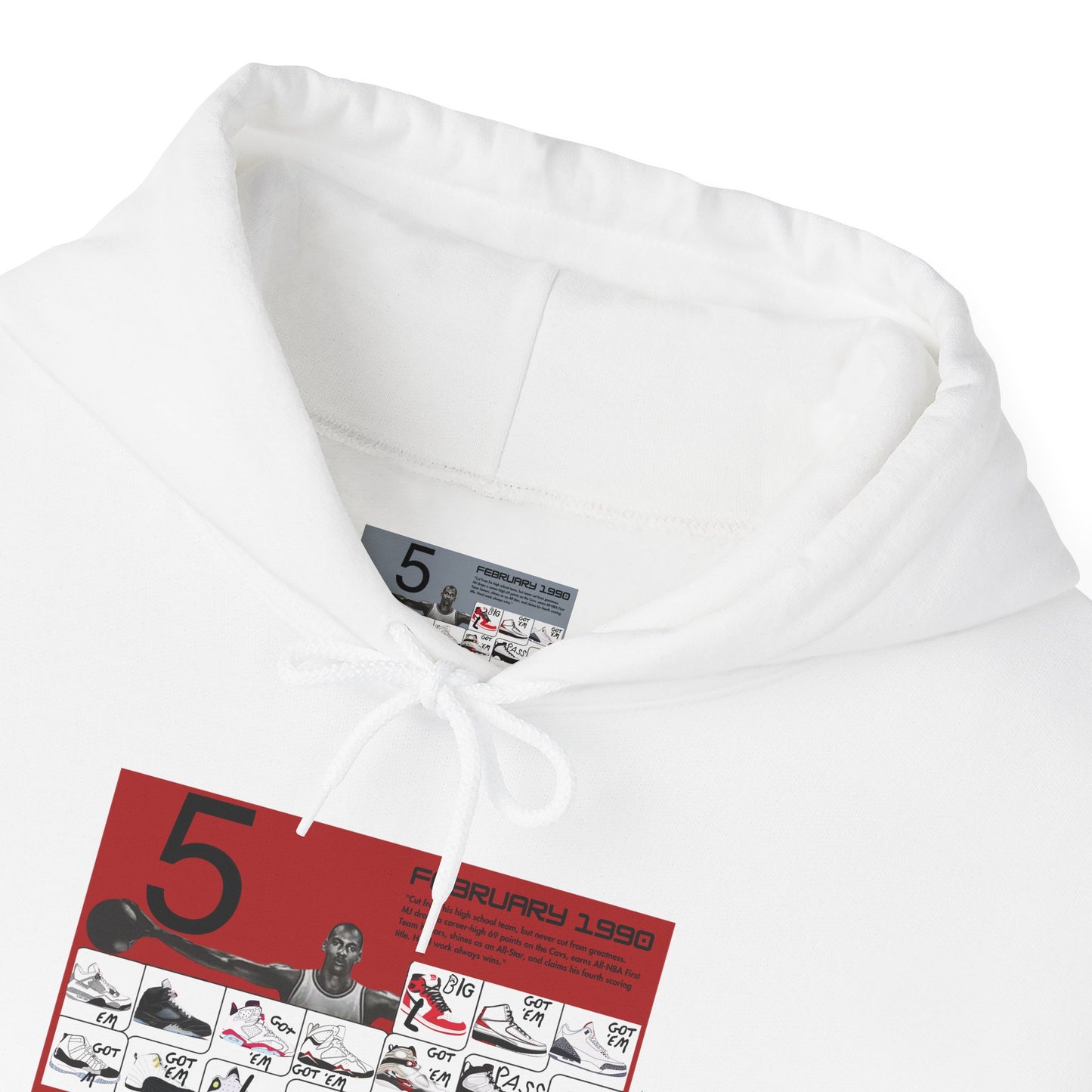 Retro 5 Black Metallic My Retro Card (Red) Hoodie