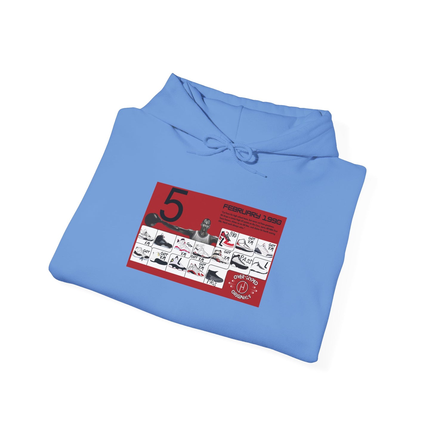Retro 5 Black Metallic My Retro Card (Red) Hoodie