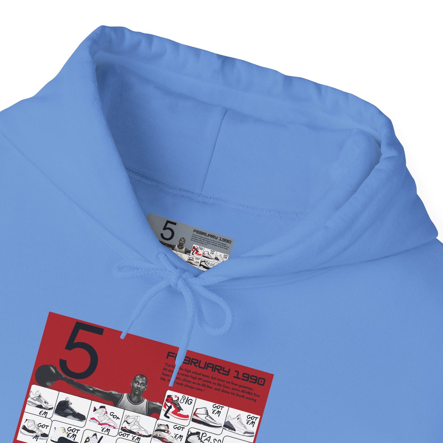 Retro 5 Black Metallic My Retro Card (Red) Hoodie