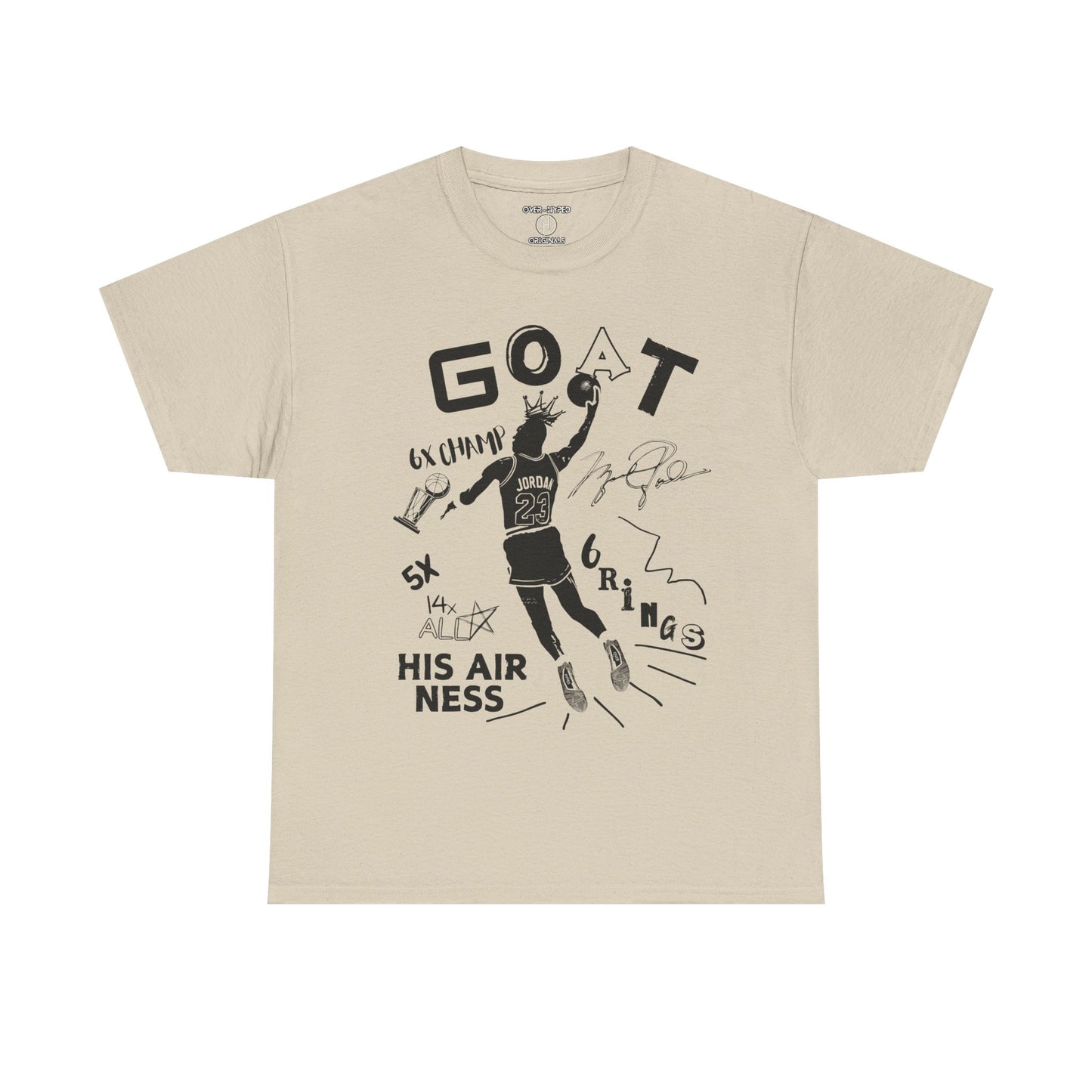 Retro 4 White Thunder G.O.A.T Shirt- Black Print
