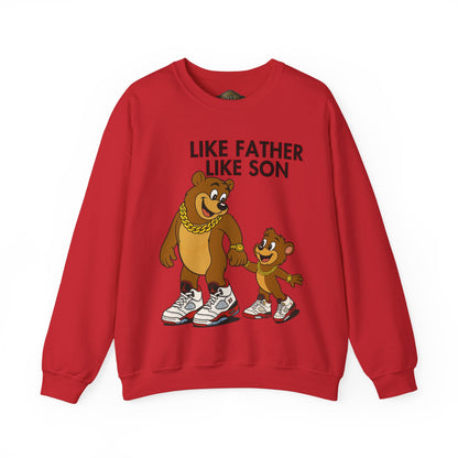 Retro 5 Fire Red "BLACK TONGUE" SweatShirt- LIKE FATHER LIKE SON