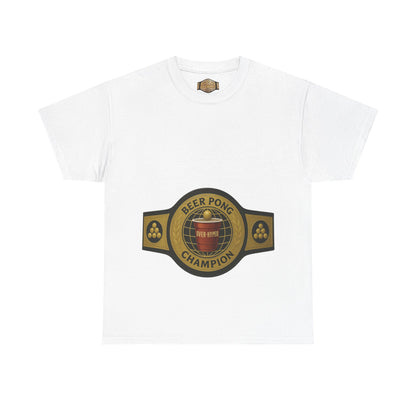 Over-Hyped Beer Pong Champion Black/Gold Shirt – Streetwear Gym Tee for Sneakerheads & Party Kings