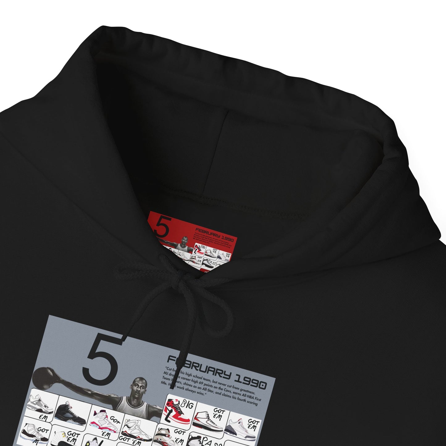 Retro 5 Black Metallic My Retro Card (Grey) Hoodie
