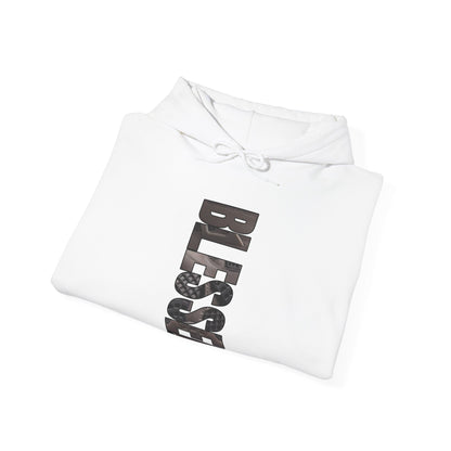 Retro 4 Cave Stone and Black Hoodie- BLESSED