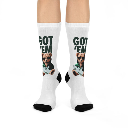 Retro 4 Oxidized Green Got Em Socks