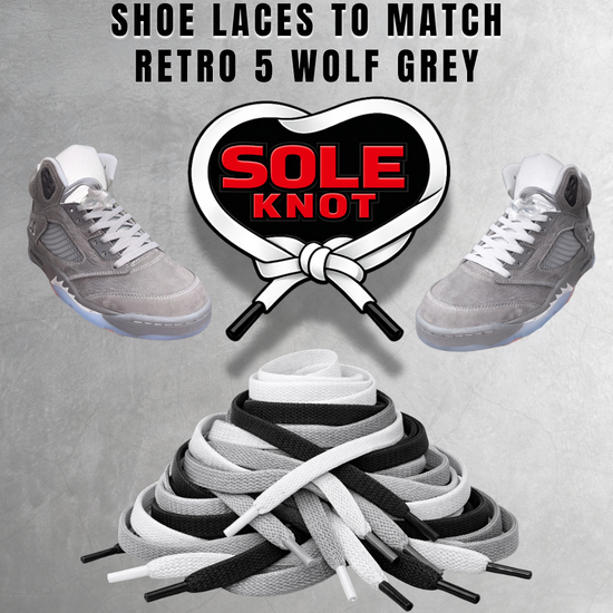 RETRO 5 WOLF GREY SHOE LACES