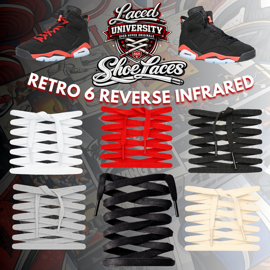 RETRO 6 REVERSE INFRARED SHOE LACES REPLACEMENT