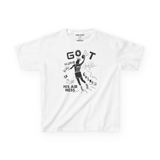 GOAT- KIDS Tee Shirt to match Air Jordan Retro 4 White Thunder by over hyped