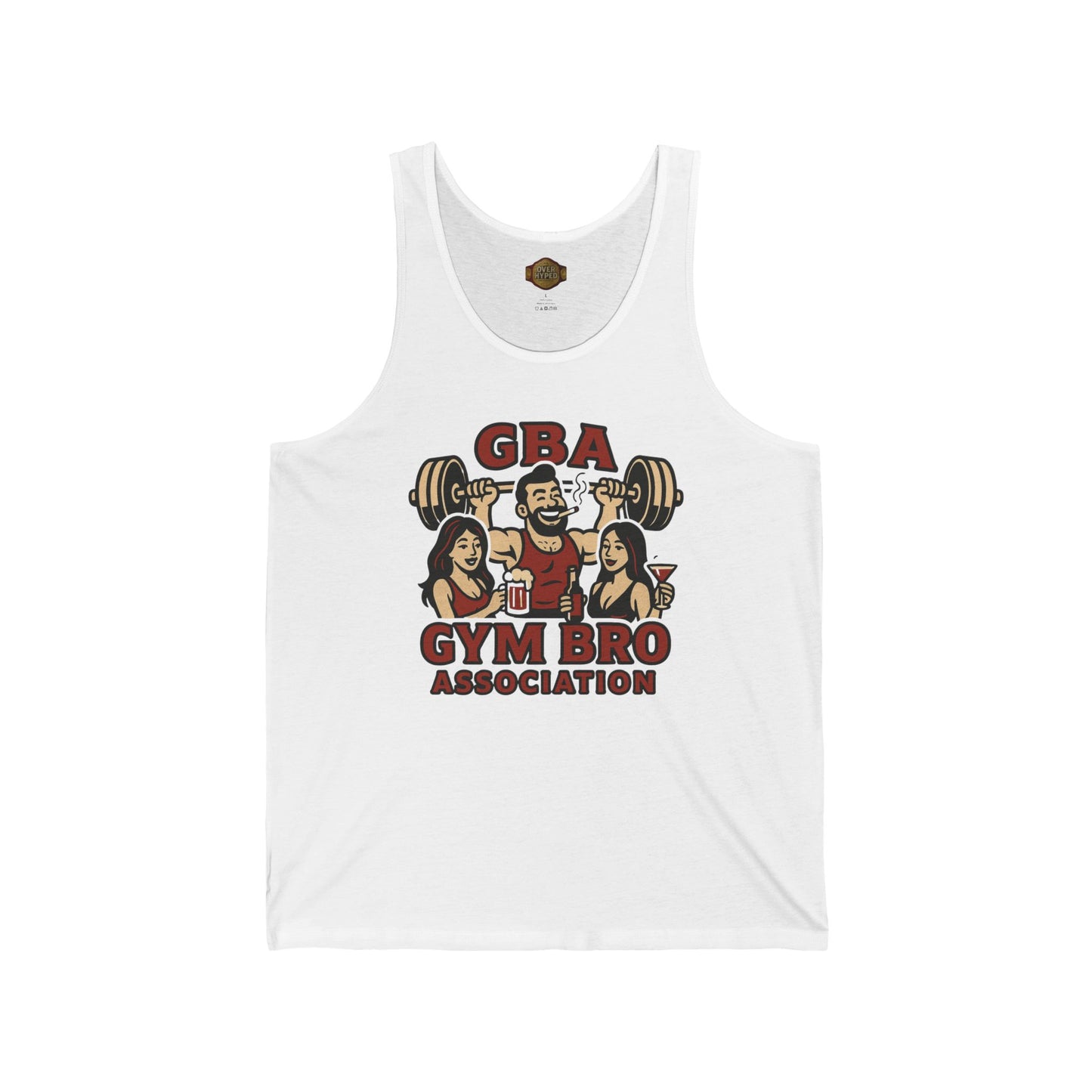 Over-Hyped GBA Gym Bro Association Tank Tee