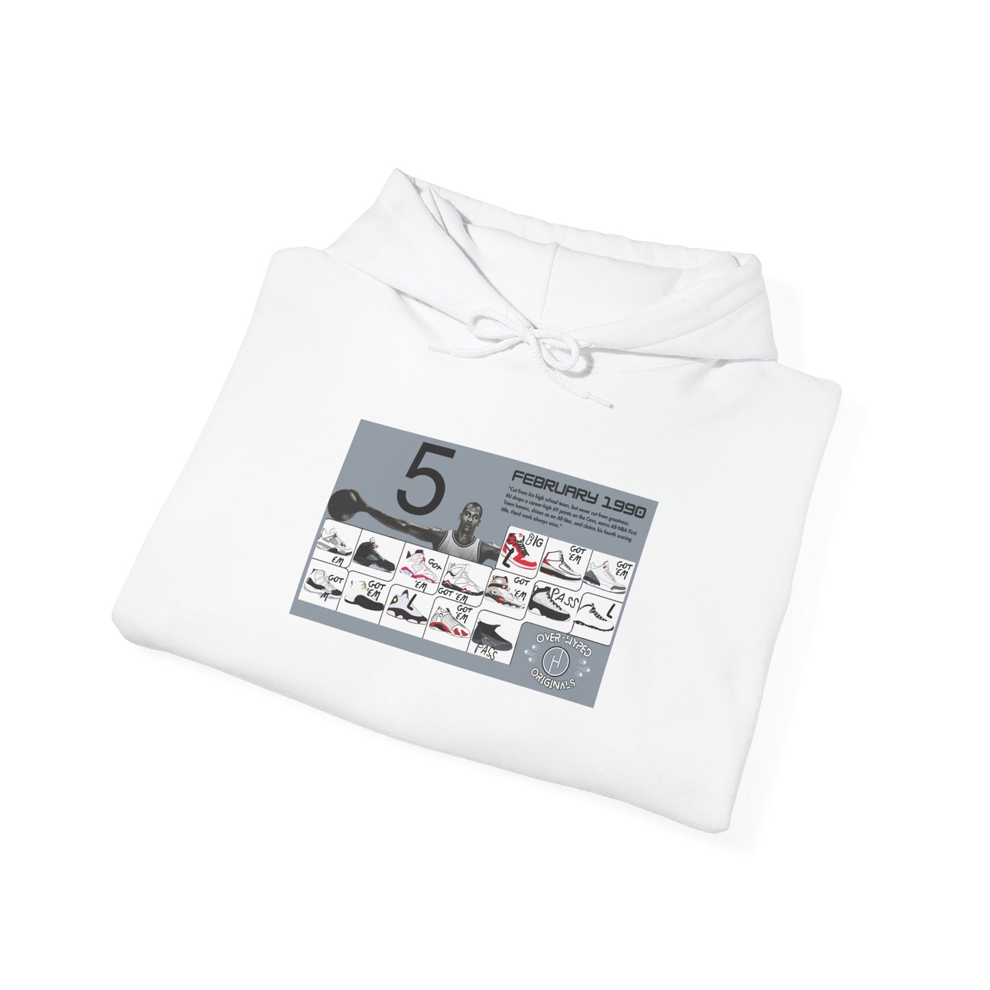 Retro 5 Black Metallic My Retro Card (Grey) Hoodie