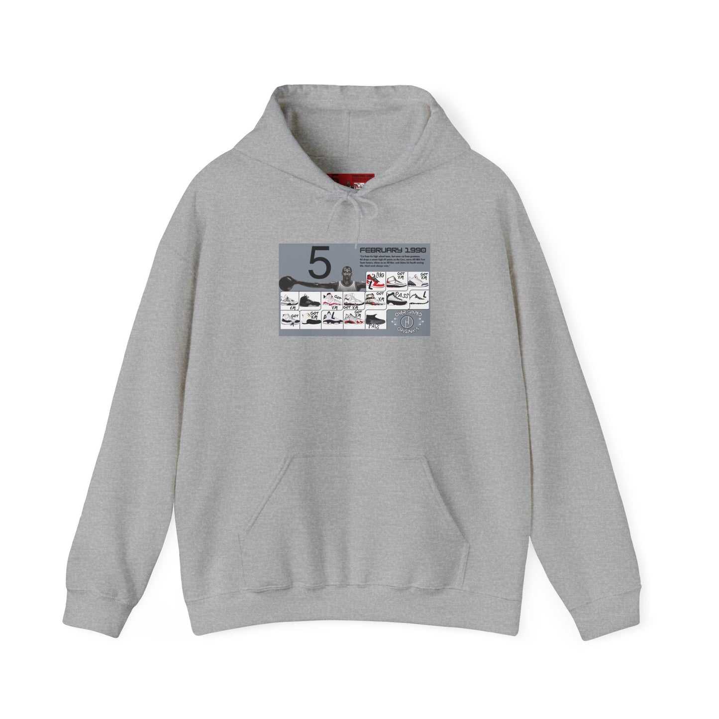Retro 5 Black Metallic My Retro Card (Grey) Hoodie