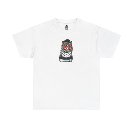 Shirt To Match Retro 8 Bugs White and True Red -OVER HYPED LOGO