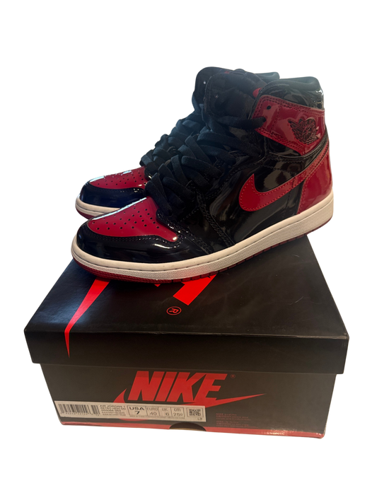 Air Jordan 1 Retro High OG "Bred Patent" – Size 7 (Used)