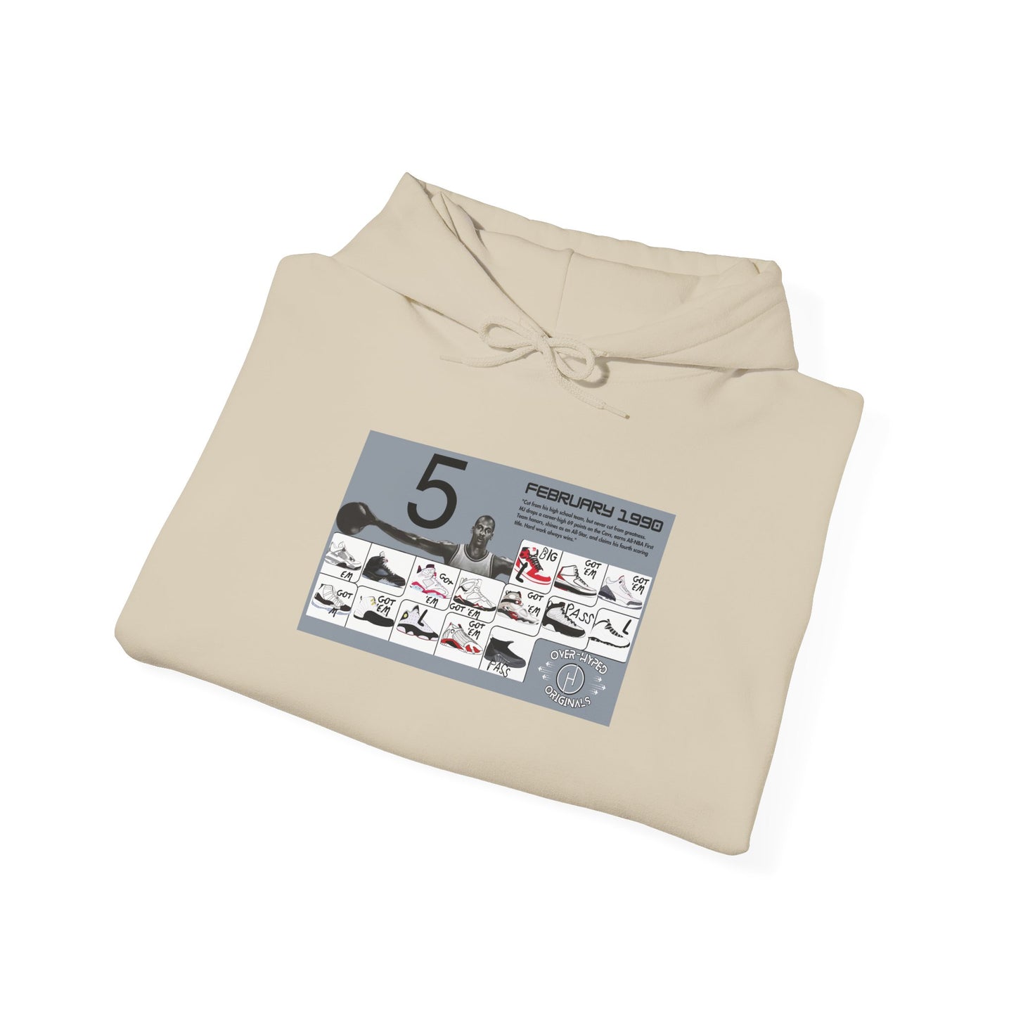 Retro 5 Black Metallic My Retro Card (Grey) Hoodie