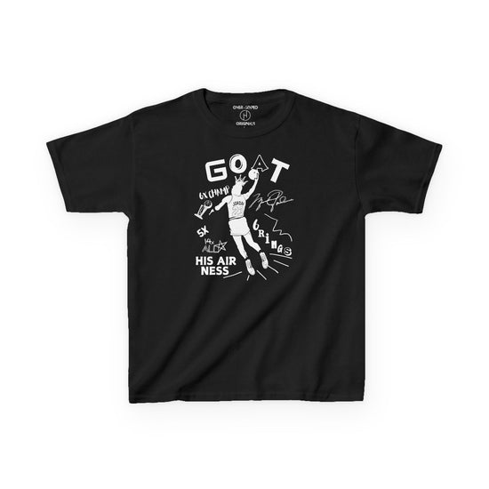 GOAT- KIDS Tee Shirt to match Air Jordan Retro 4 White Thunder by over hyped