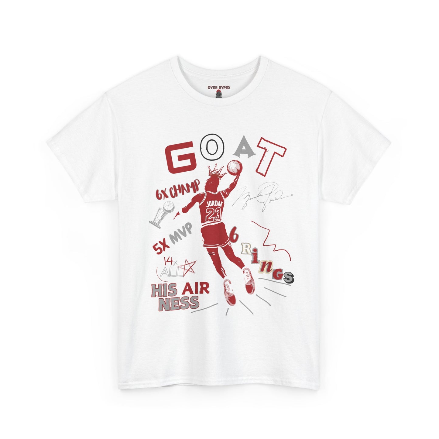 Retro 3 Black Cement/ White Cement  G.O.A.T. Shirt