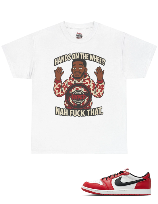Over Hyped Originals - Retro 1 Low Og Chicago shirt- Hands On The Wheels