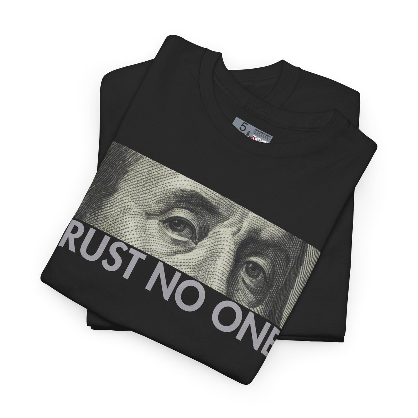 Retro 5 Black Metallic Trust No One Shirt