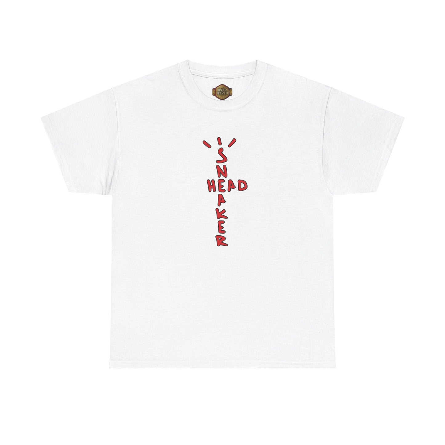 Retro 5 Fire Red "BLACK TONGUE" Shirt- SNKR HEAD CROSS