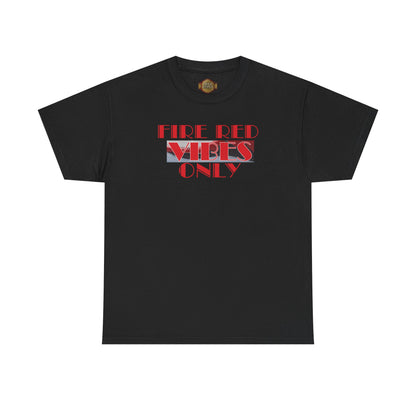 Retro 5 Fire Red "BLACK TONGUE" Shirt- FIRE RED VIBES ONLY  AJ FIRE RED