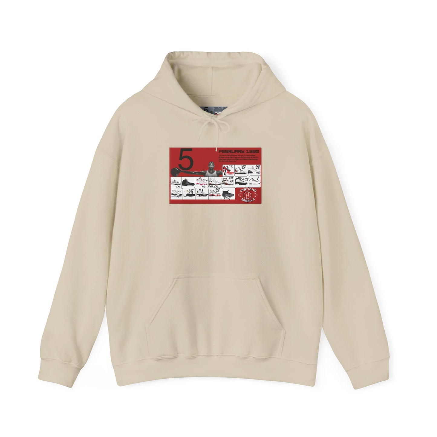 Retro 5 Black Metallic My Retro Card (Red) Hoodie