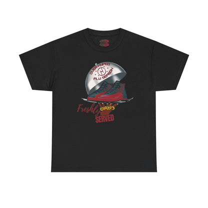 Retro 12 Flu Game Freshly Served Tee - by Over-Hyped