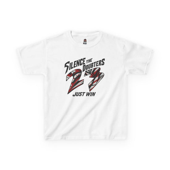 Kid Shirt To Match Retro 8 Bugs White and True Red-23 SILENCE THE DOUBTERS