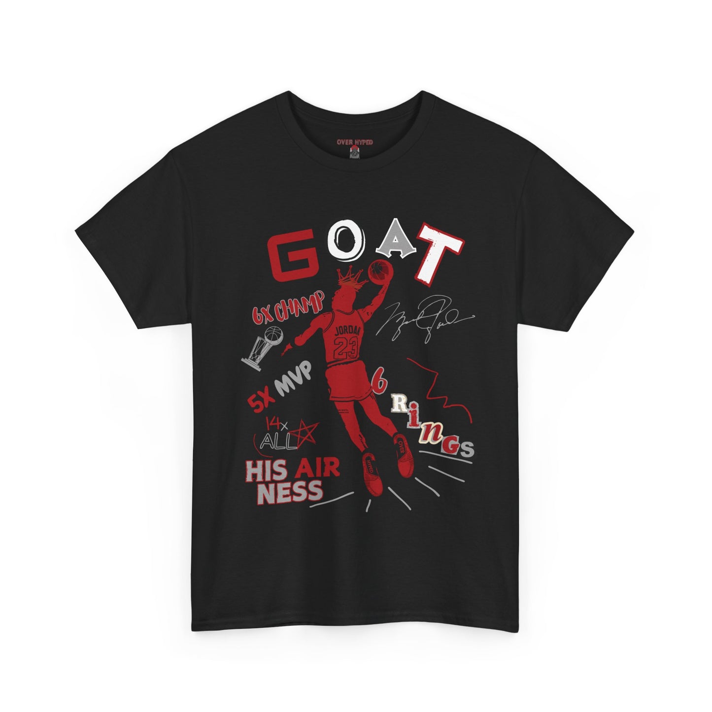 Retro 3 Black Cement/ White Cement  G.O.A.T. Shirt