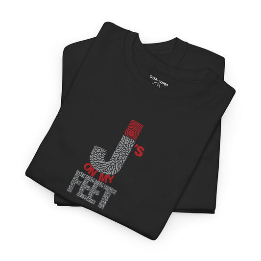 Retro 3 Black Cement/ White Cement J's On My Feet Shirt