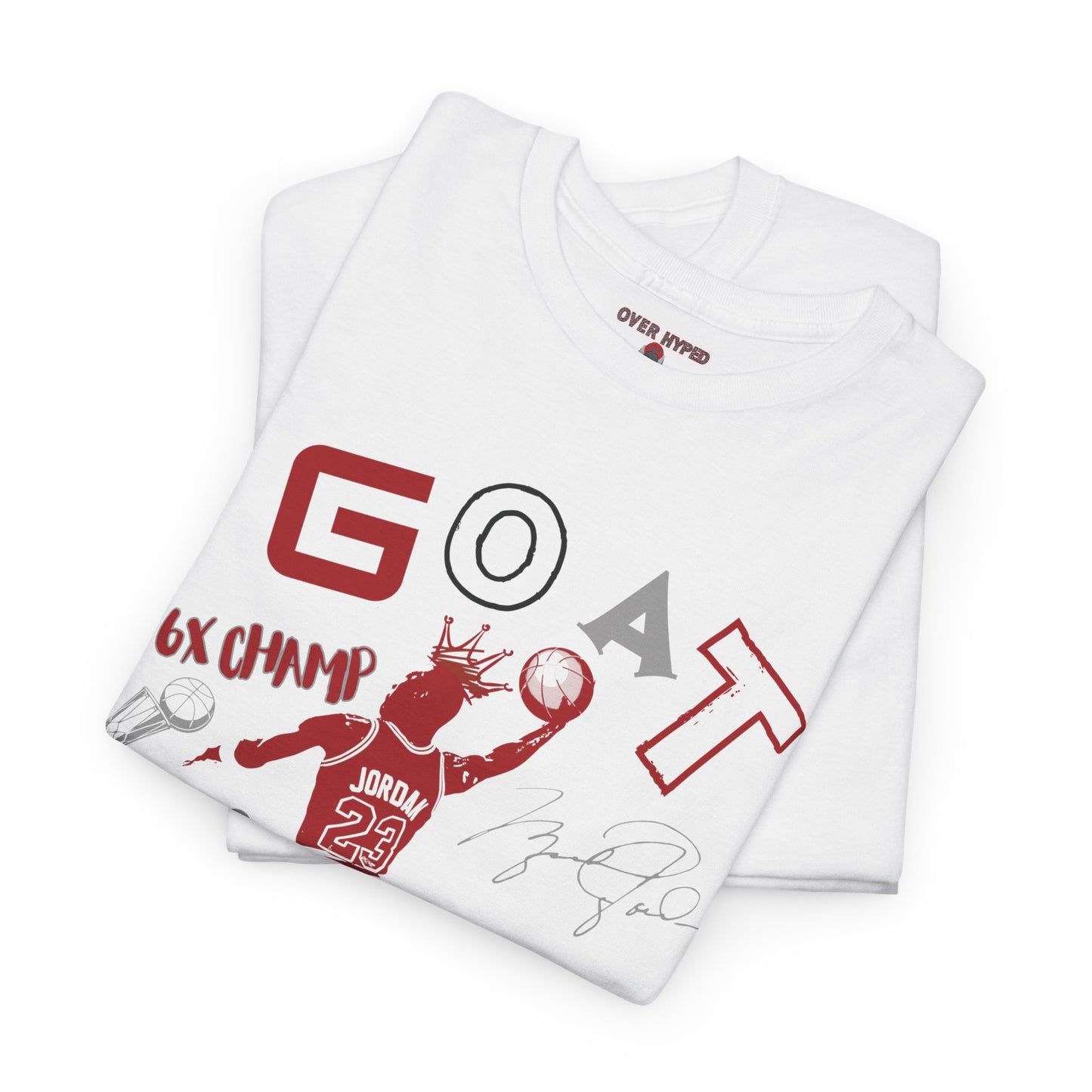 Retro 3 Black Cement/ White Cement  G.O.A.T. Shirt