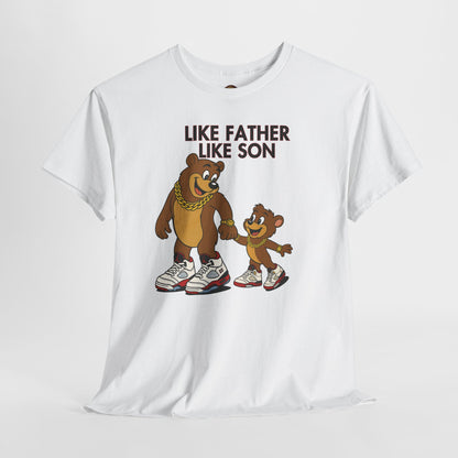 Retro 5 Fire Red "BLACK TONGUE" Shirt- LIKE FATHER LIKE SON