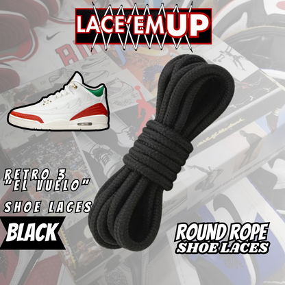 Retro 3  EL VUELO Shoe Laces Premiun replacement laces, AJ3 LACES