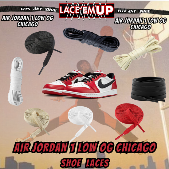 Retro 1 CHICAGO Shoe Laces Cement replacement for Retro 1  OG BLACK TOE