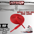 Retro 5 Fire Red Shoe Laces Spotted Splatter Cement , AJ 5 FIRE RED SHOE LACES