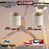 Retro 1 CHICAGO Shoe Laces Cement replacement for Retro 1  OG BLACK TOE