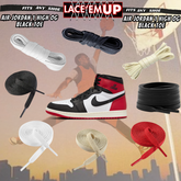 BLACK TOE Shoe Laces Cement replacement for jordan 1  OG BLACK TOE LACES